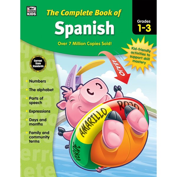 Thinking Kids The Complete Book of Spanish Workbook, Grade 1-3, Paperback 704929